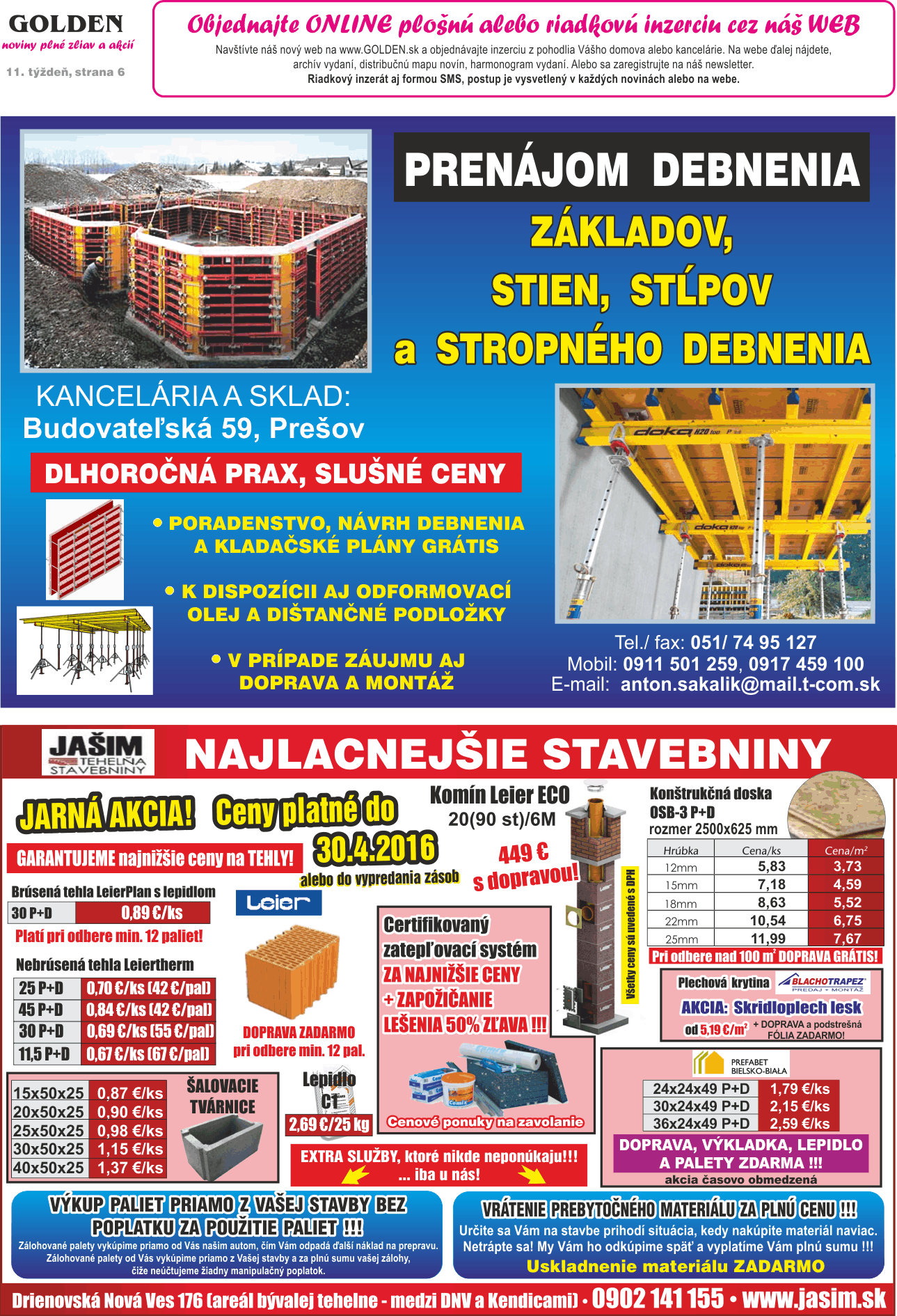 noviny GOLDEN Prešov